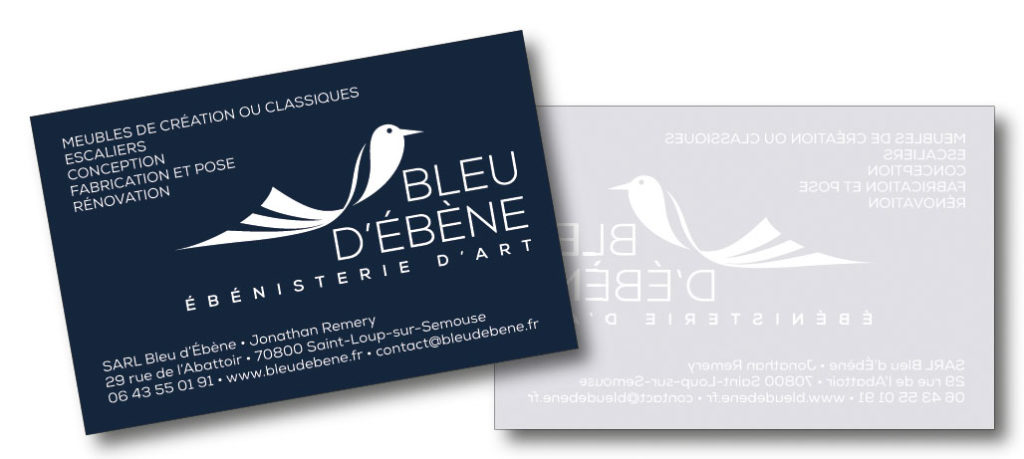 Bleu d'Ébène carte 85x55